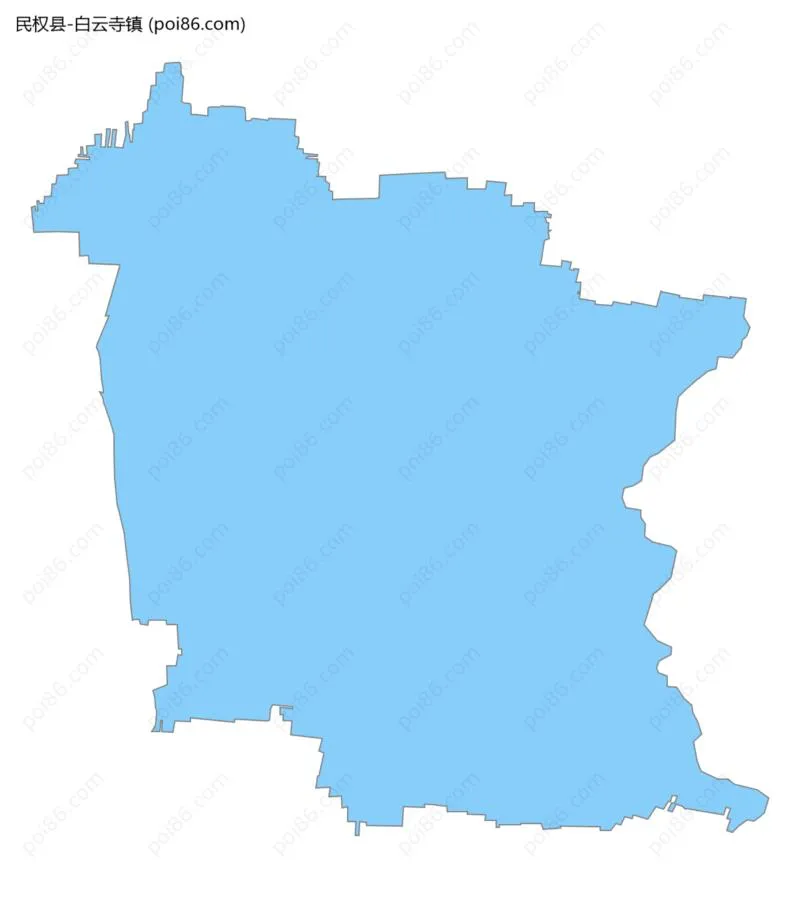 白云寺镇边界地图
