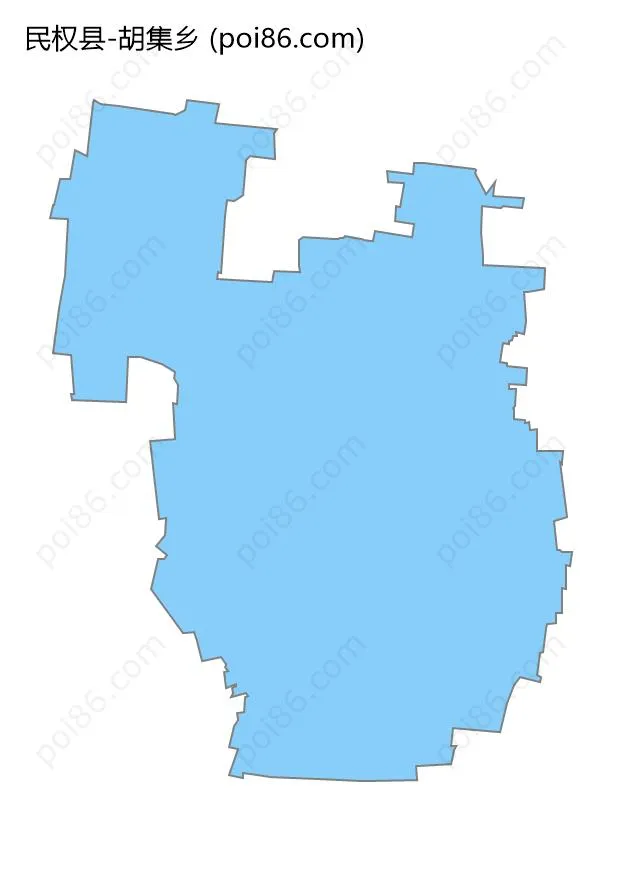 胡集乡边界地图