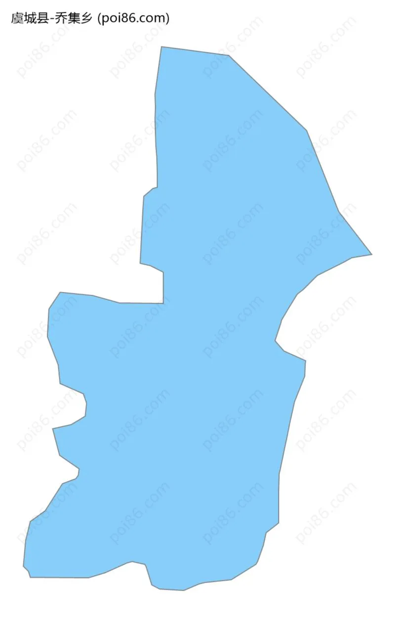 乔集乡边界地图