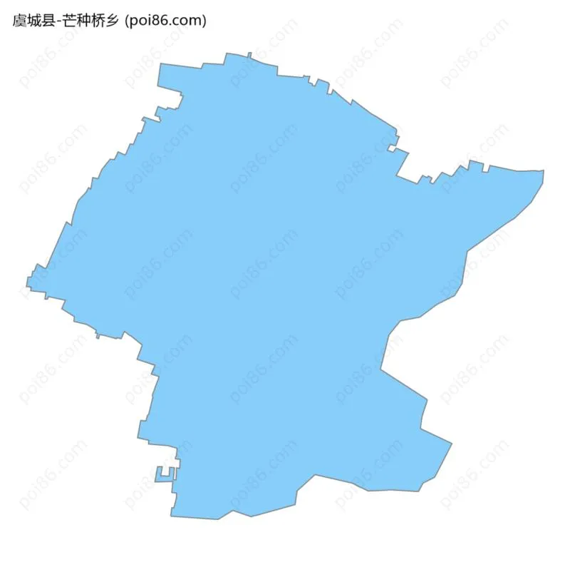 芒种桥乡边界地图