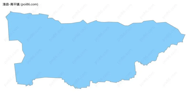 高平镇边界地图