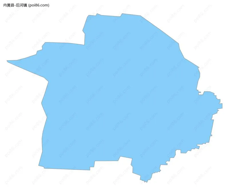 后河镇边界地图