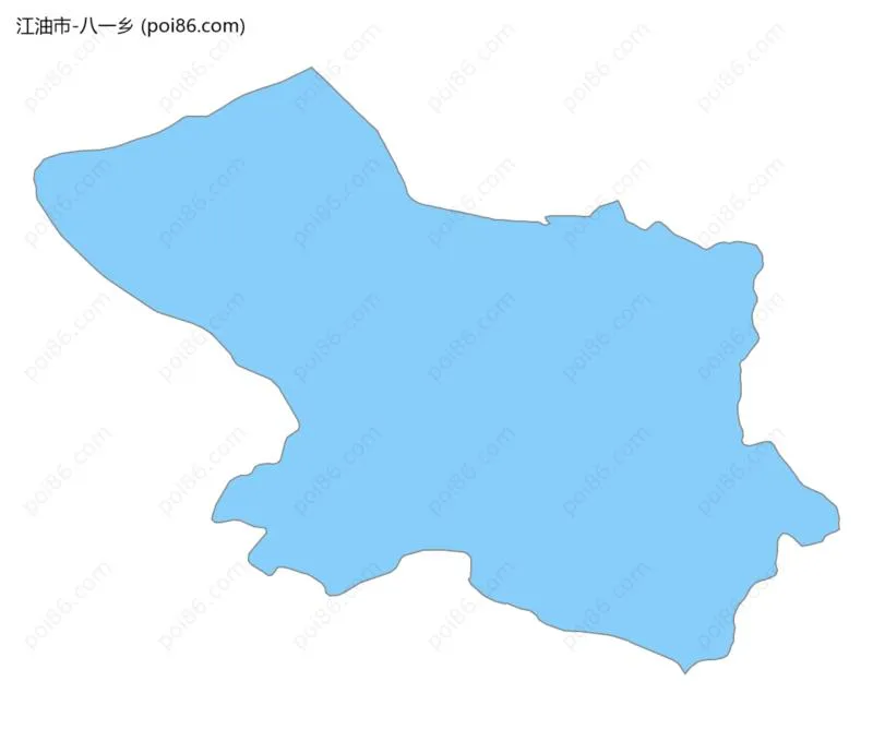 八一乡边界地图