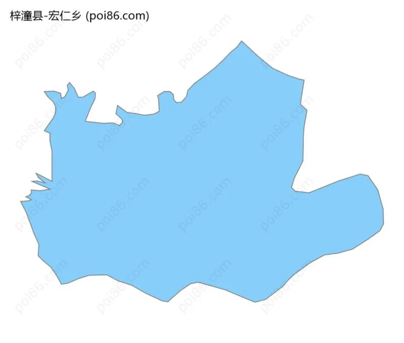 宏仁乡边界地图