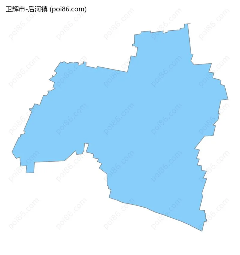 后河镇边界地图