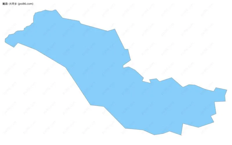 大坪乡边界地图