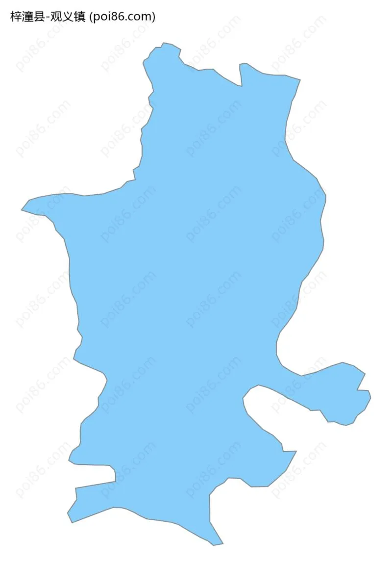 观义镇边界地图