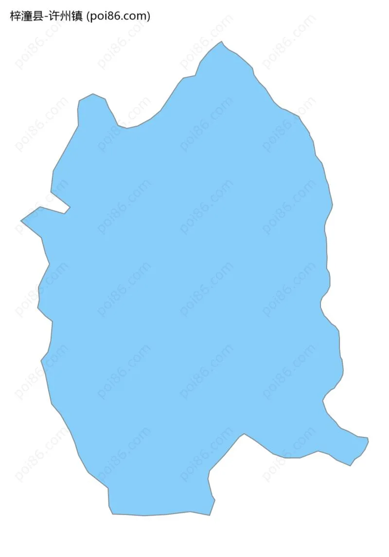 许州镇边界地图