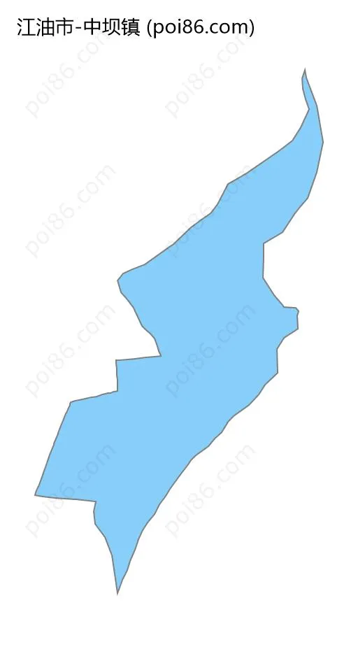 中坝镇边界地图