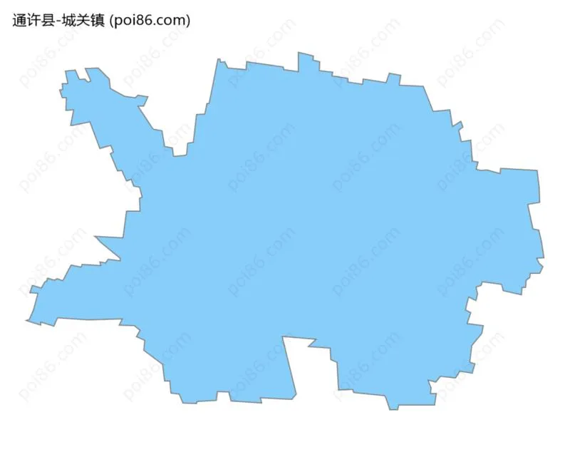 城关镇边界地图