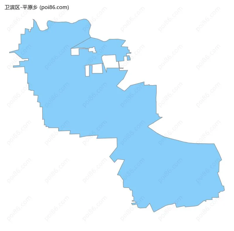 平原乡边界地图