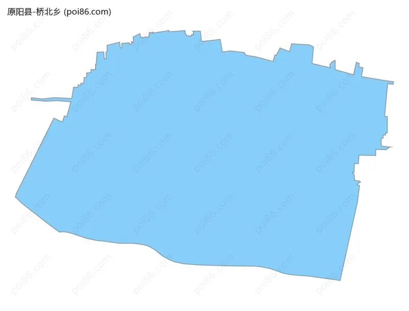桥北乡边界地图