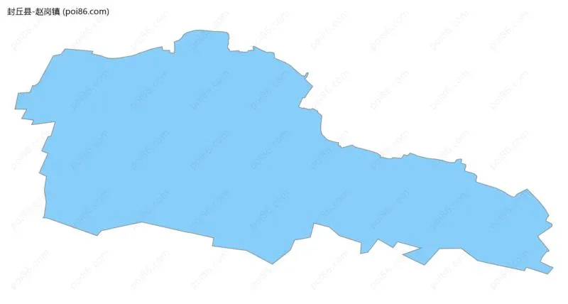 赵岗镇边界地图