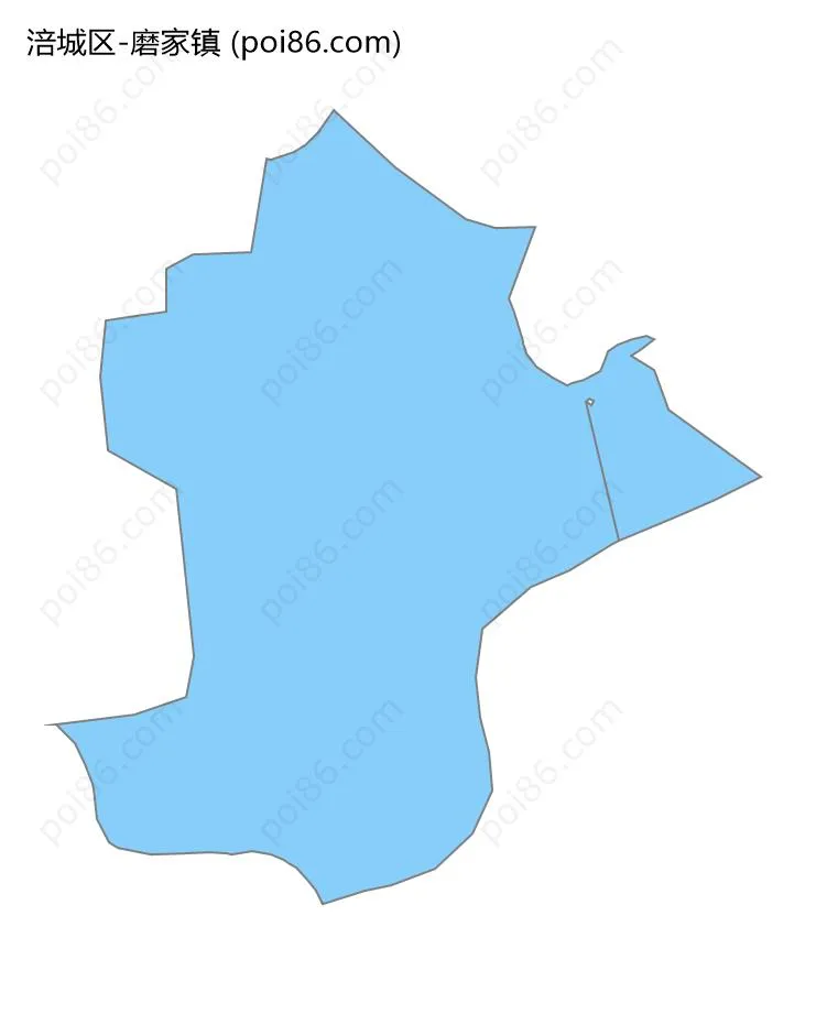 磨家镇边界地图