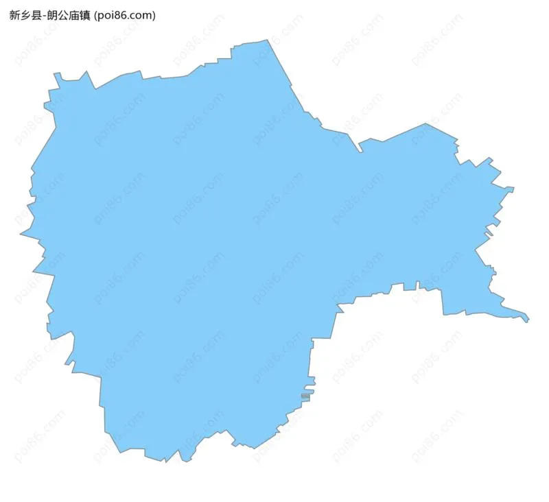 朗公庙镇边界地图