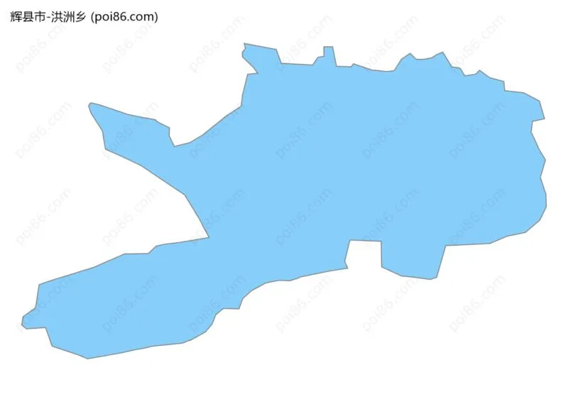洪洲乡边界地图