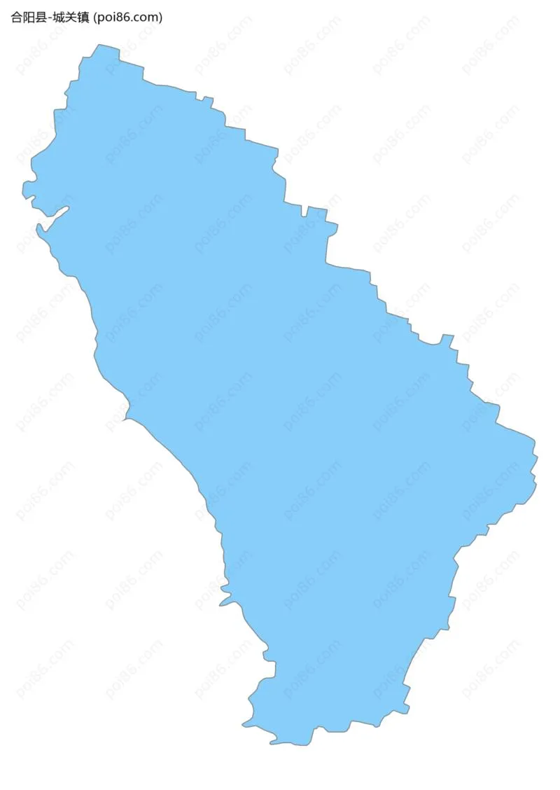 城关镇边界地图