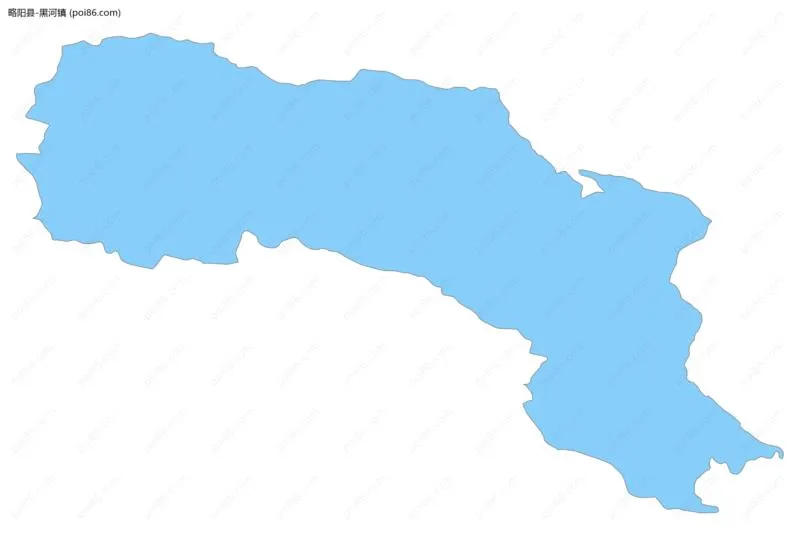黑河镇边界地图