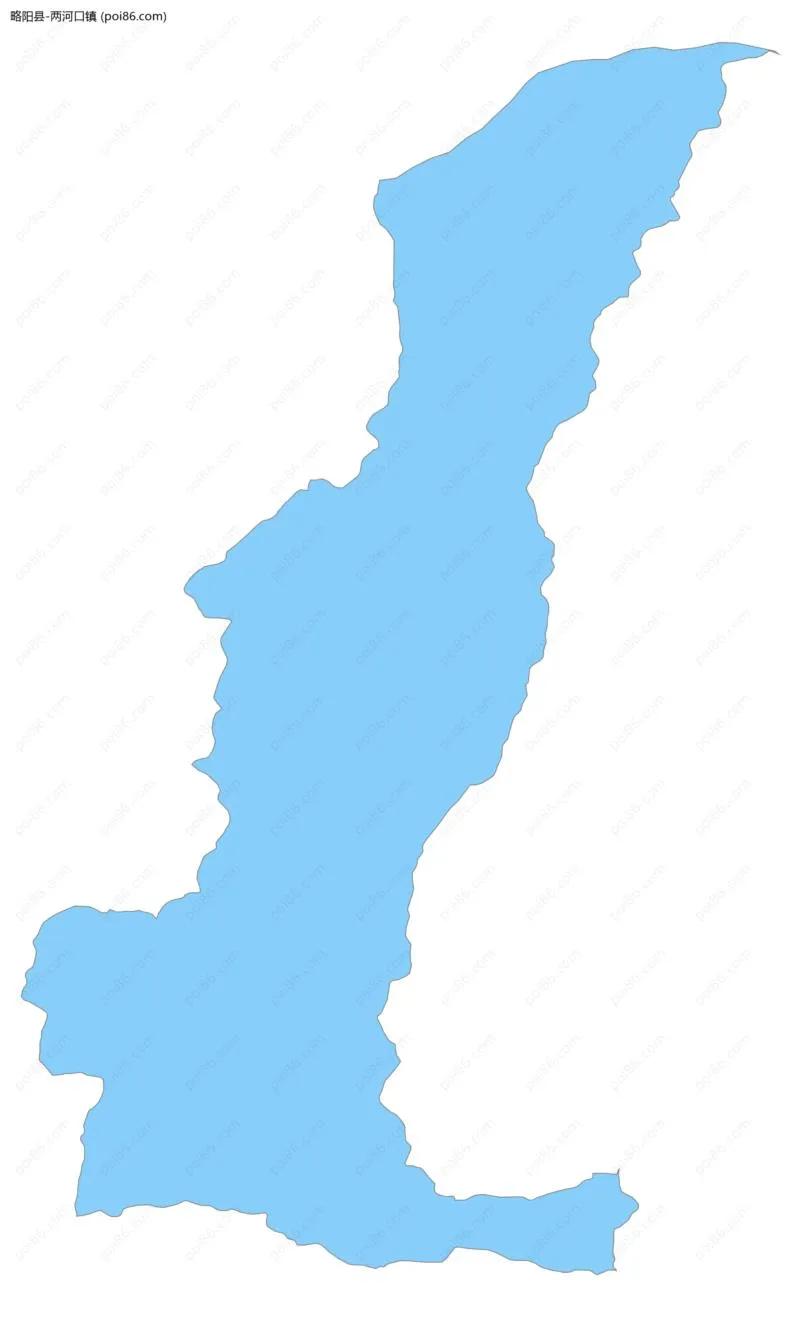两河口镇边界地图