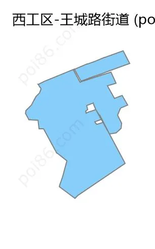 王城路街道边界地图