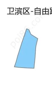 自由路街道边界地图