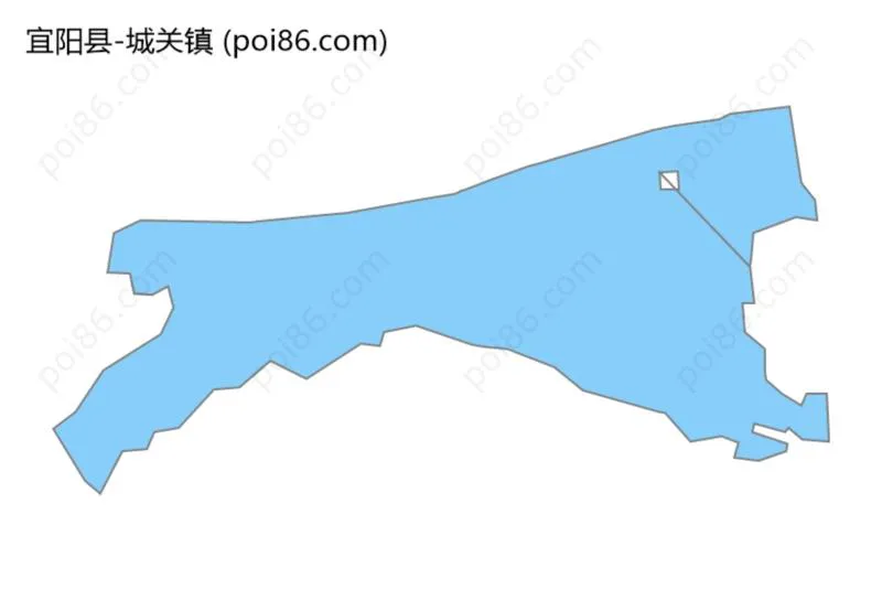 城关镇边界地图