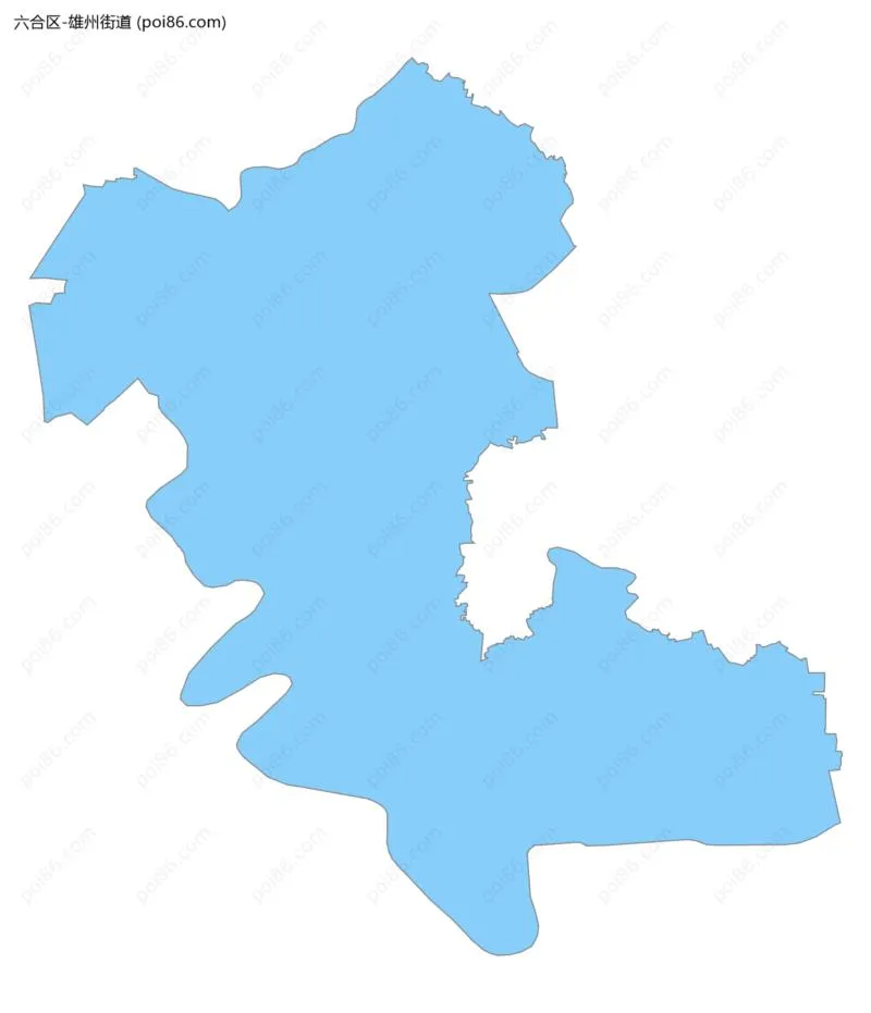 雄州街道边界地图