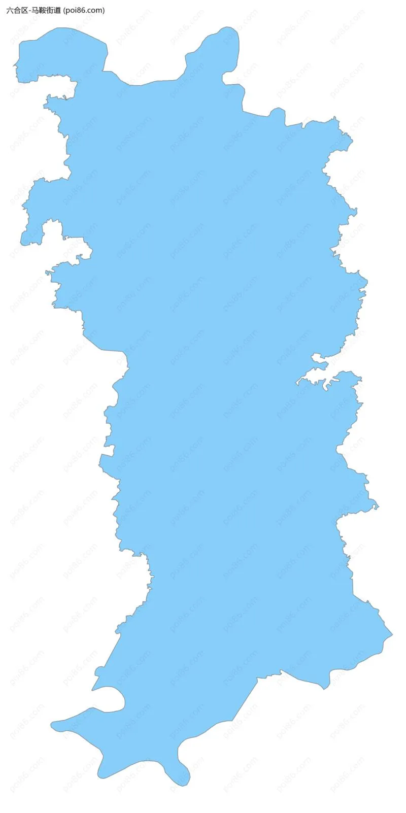 马鞍街道边界地图