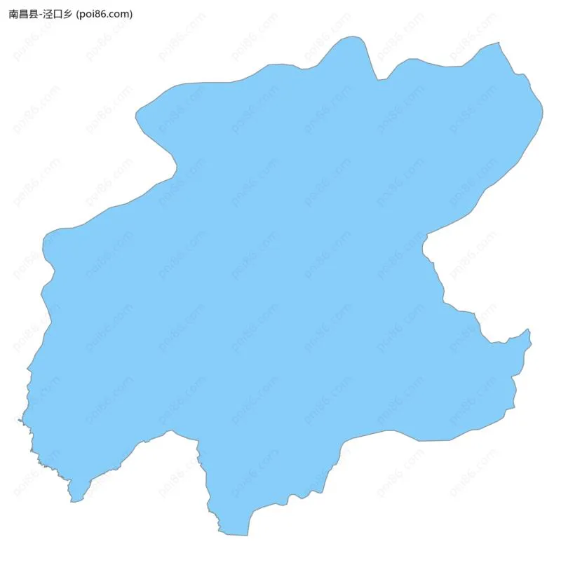 泾口乡边界地图