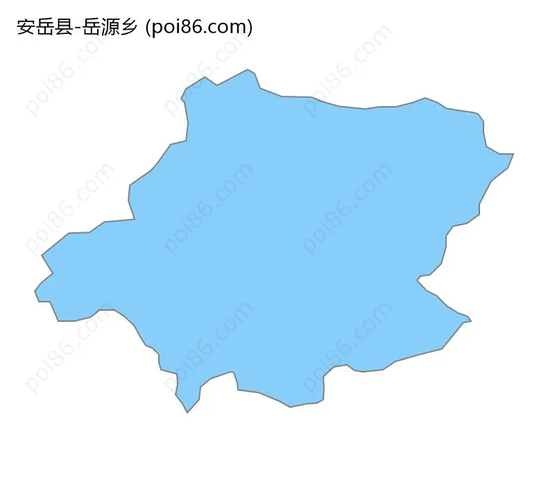 岳源乡边界地图