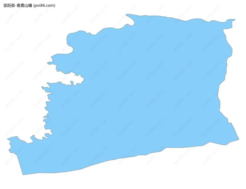 香鹿山镇边界地图