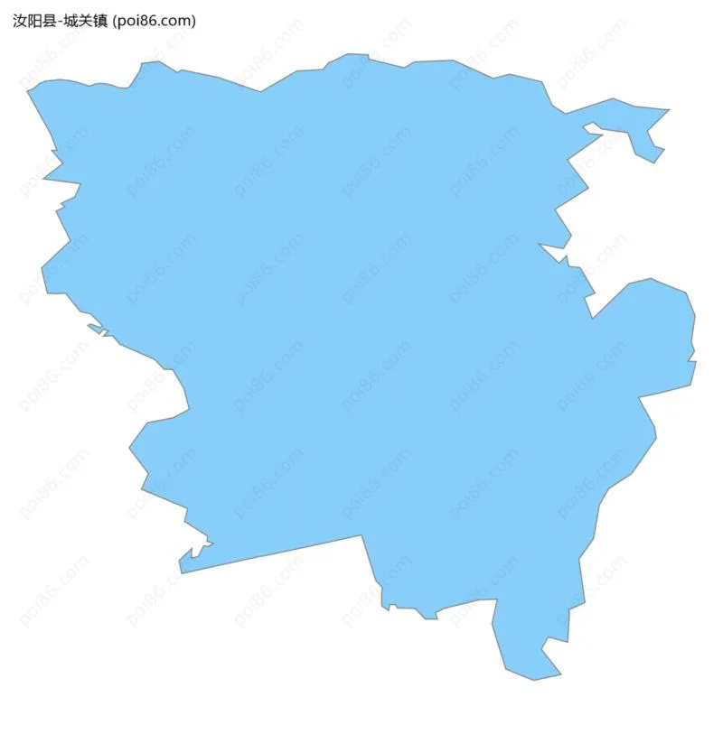 城关镇边界地图