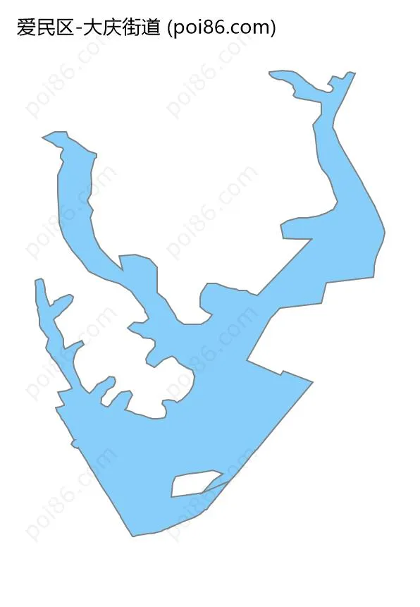 大庆街道边界地图