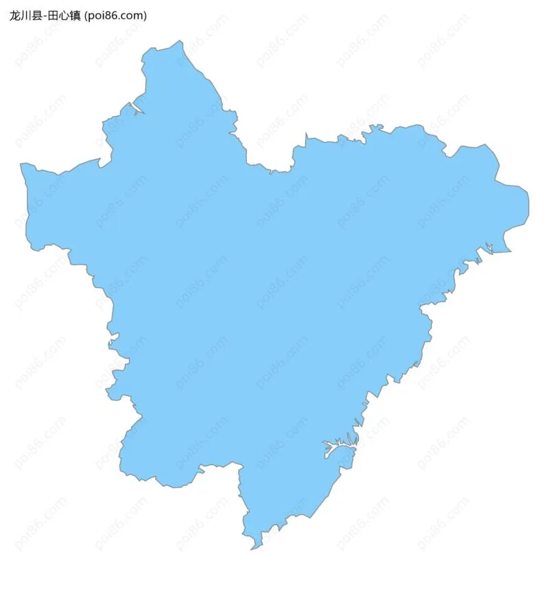 田心镇边界地图