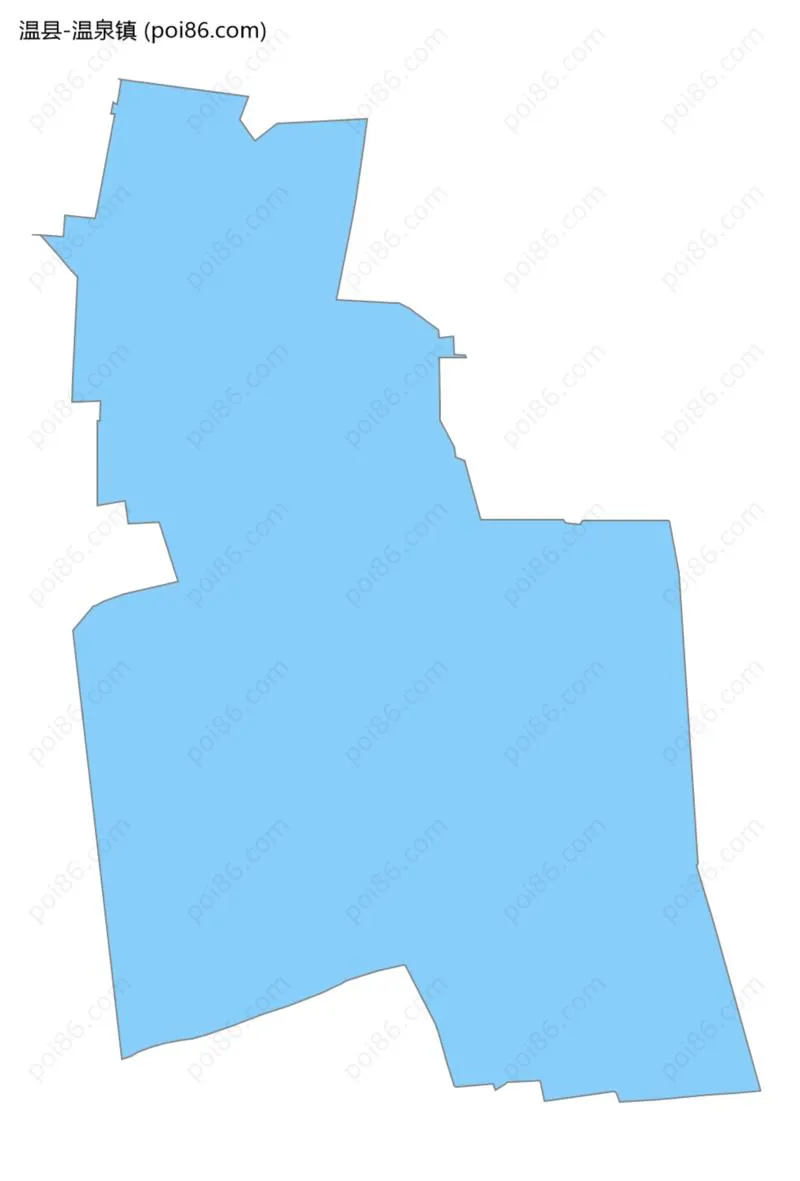 温泉镇边界地图