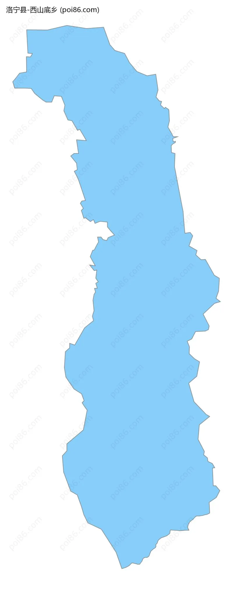 西山底乡边界地图