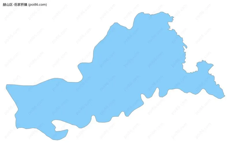 岳家桥镇边界地图