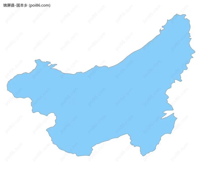 固本乡边界地图