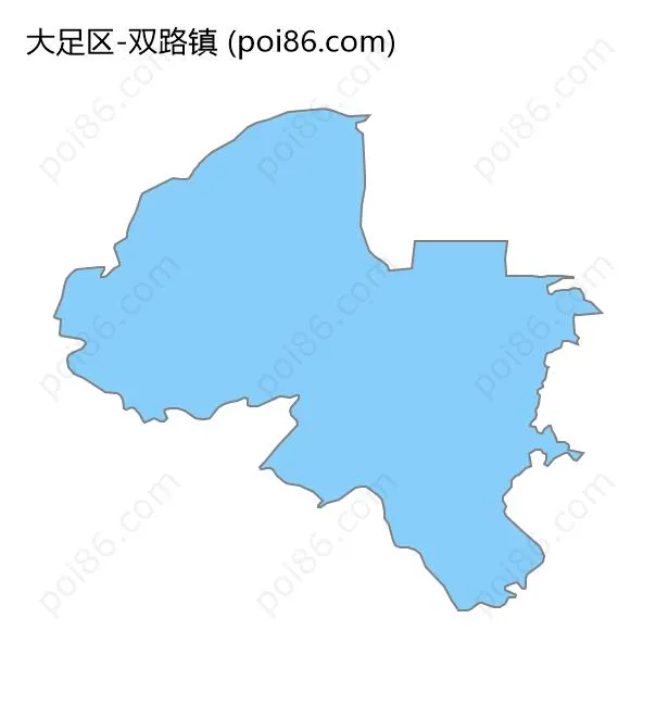 双路镇边界地图