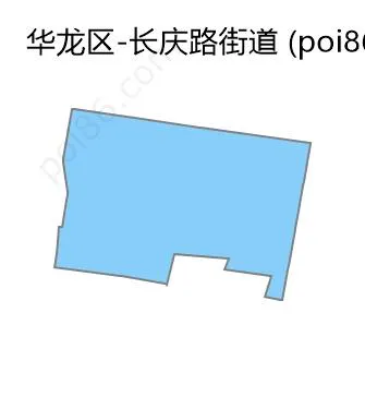 长庆路街道边界地图