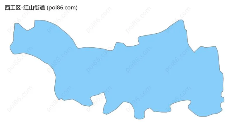 红山街道边界地图