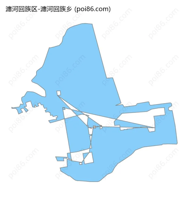 瀍河回族乡边界地图