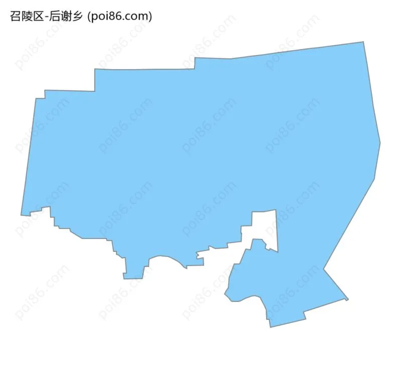 后谢乡边界地图