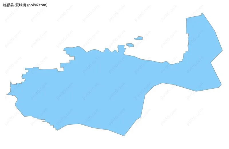 繁城镇边界地图