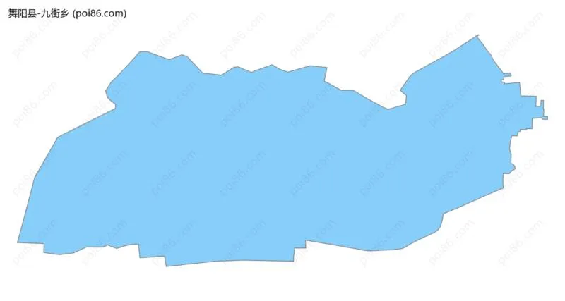 九街乡边界地图