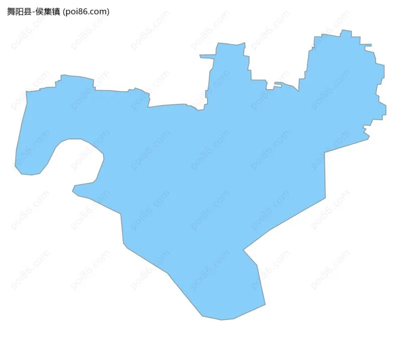 侯集镇边界地图