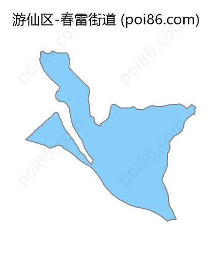 春雷街道边界地图