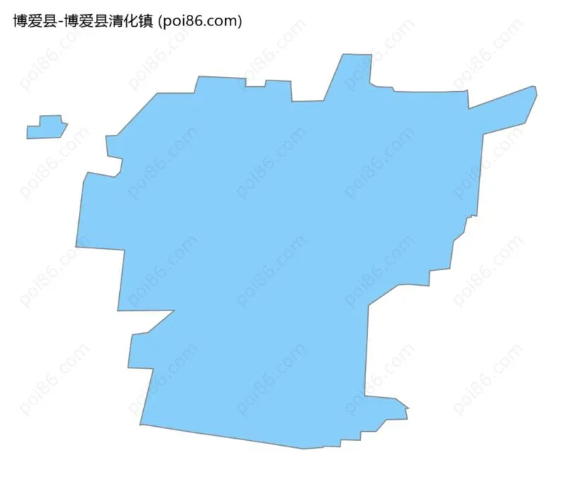 博爱县清化镇边界地图