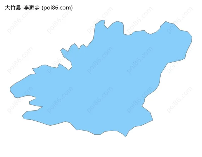 李家乡边界地图