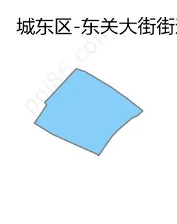 东关大街街道边界地图